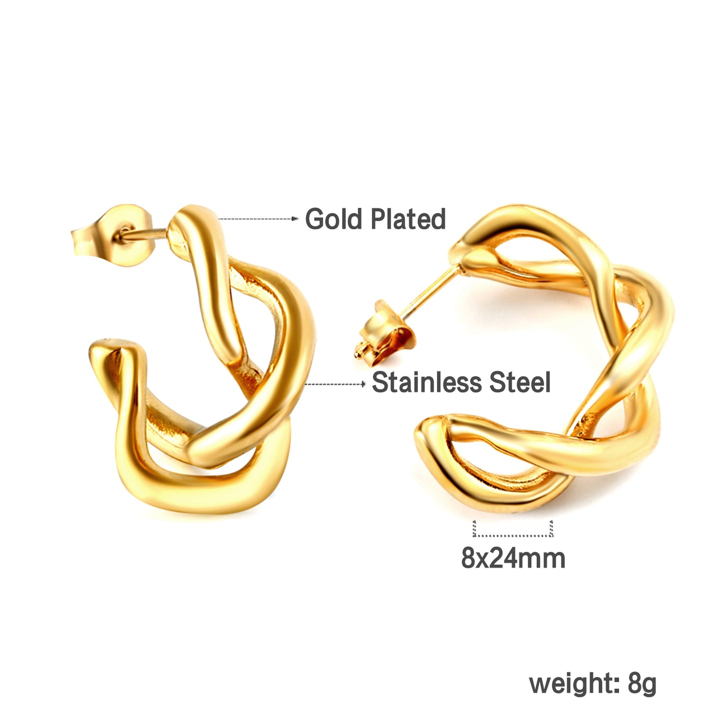 Gold-Plated Stainless Steel Pendant