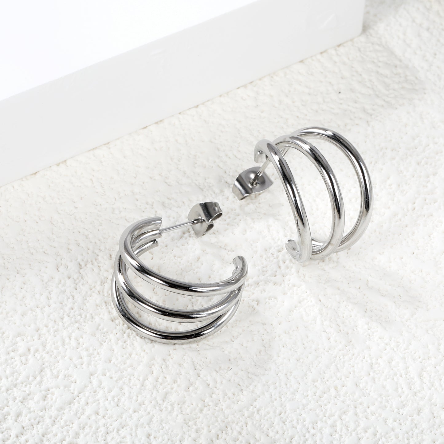 Silver-Plated Stainless Steel Bar Pendant