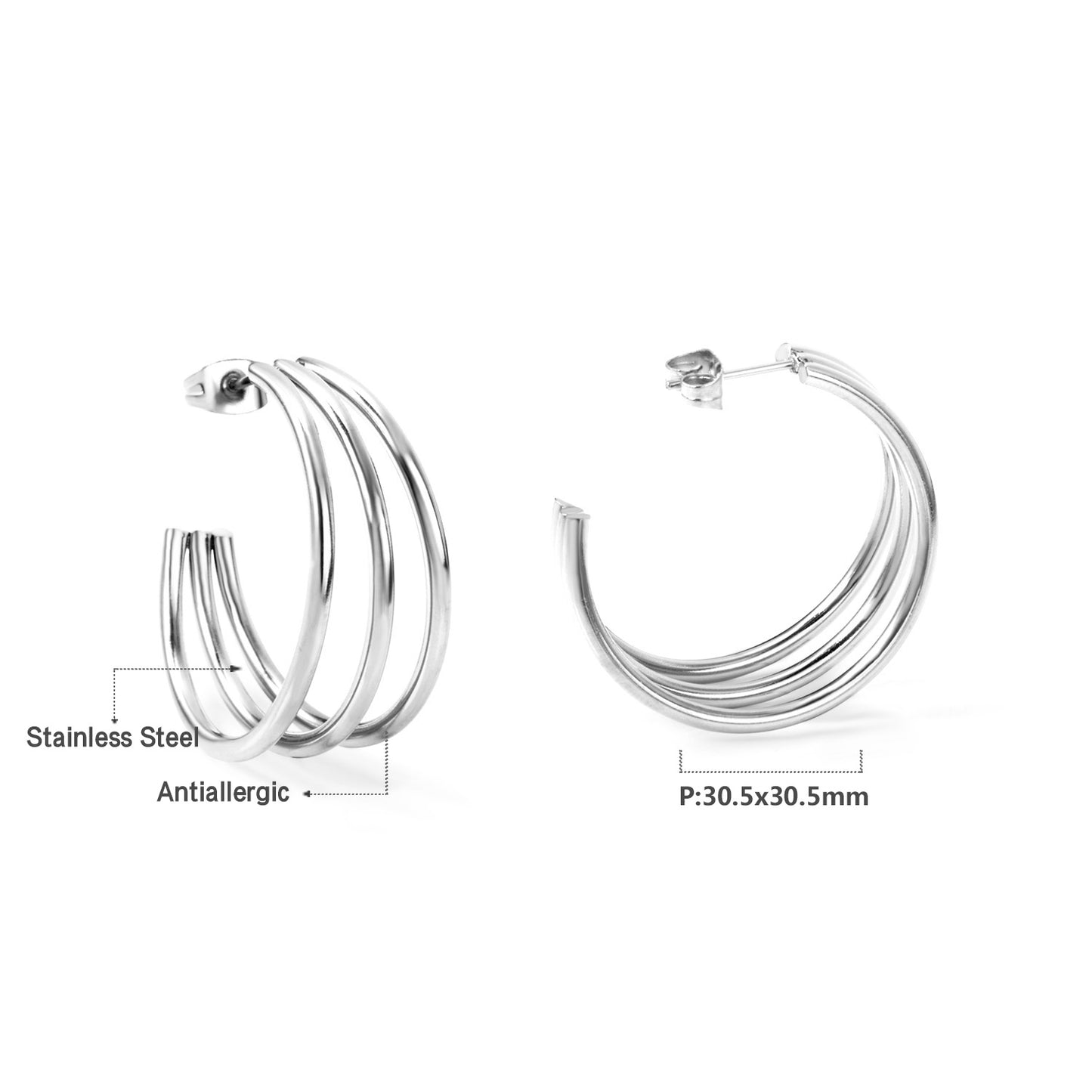 Silver-Plated Stainless Steel Pendant