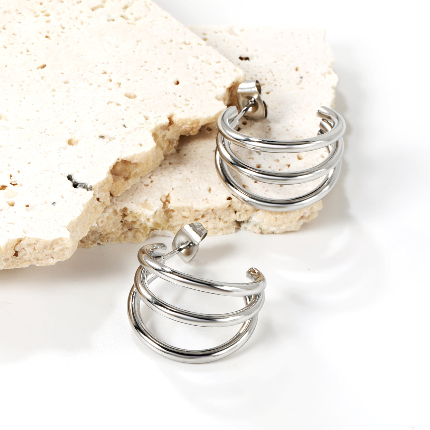 Silver-Plated Stainless Steel Bar Pendant
